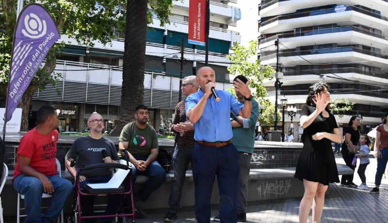 Día de los Derechos Humanos y de las Personas con Discapacidad en la plaza Pringles